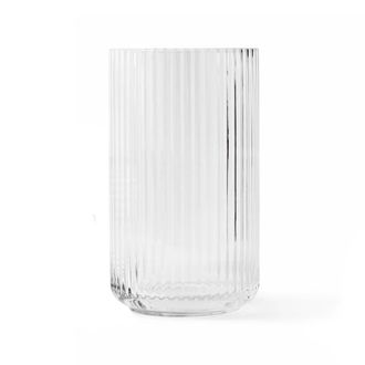 Lyngby Porcel&aelig;n Glasvase, H 25 cm, transparent