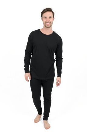 Leveret Mens Cotton Solid Matching Family Pajamas in Black at Nordstrom, Size Xxx-Large