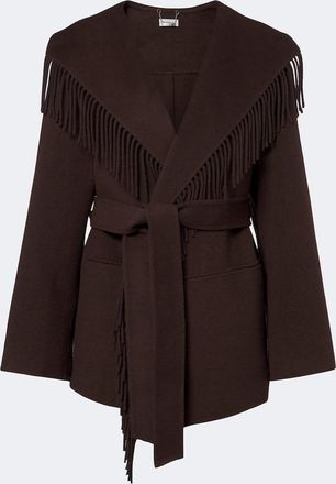 SIMKHAI Fringed wool-blend jacket