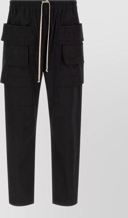 Rick Owens cotton creatch cargo drawstring trousers