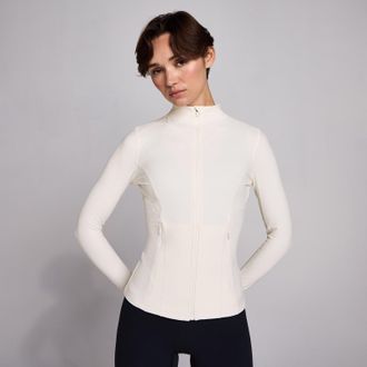 MyProtein Chaqueta con cremallera SculptForm para mujer de MP - Perla - XS
