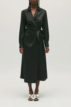 Claudie Pierlot Robe midi portefeuille noire