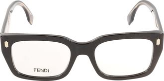 Fendi Logo Sided Square Frame Glasses