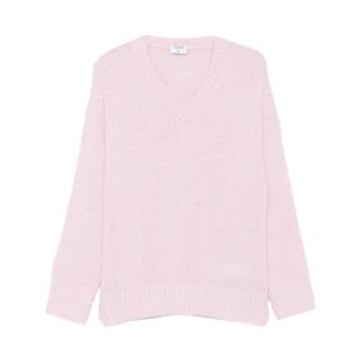 Filippa K Hairy Alpaca V-hals trui - Dames - Truien - Roze - Maat: XS Polyamide