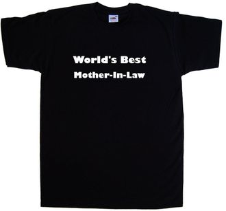Tee Tree Designs Worlds Best Mother-in-Law Black T-Shirt (White Print)-XXX-Large
