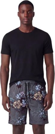 Lords of Harlech Exotic Floral Mens Lounge Short in Exotic Floral Black at Nordstrom, Size Xx-Large