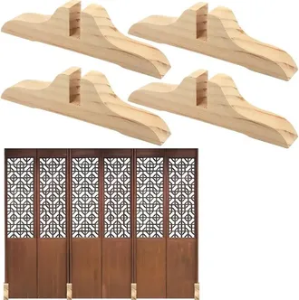 No Brand Un Juego De 5 Soportes Para Biombos Plegables, Soportes De Madera Con Tornillos, Adecuados Para Biombos Plegables En Hogares Y Hoteles