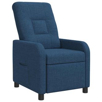 vidaXL Poltrona Reclinabile Blu Tessuto Vidaxl
