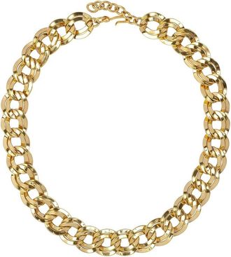 Monet Jewelry 1980s chunky curb chain necklace - women - 22kt Gold Plated Brass - One Size