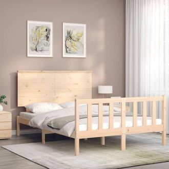 vidaXL Vidaxl - Estructura De Cama Sin Colch&oacute;n Madera De Pino Blanca 140x200 Cm