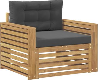 vidaXL Sof&aacute; De Exterior Poli&eacute;ster Blanco Y Antracita Vidaxl