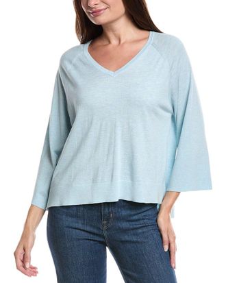 Fort&eacute; Cashmere Easy Silk & Cashmere-Blend Sweater