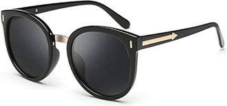 Generic Sunglasses Big Frame for Ladies with Metal Trim, Reflective Lens, UV Protection - Perfect for Shopping and Tourism