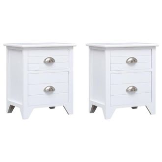 Berkfield Home Nightstand 2 pcs with 2 Drawers White