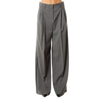 Max Mara Wide Trousers, female, Gray, Size: L Pantalone ampio tailleur