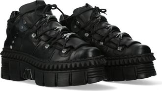 New Rock WALL106-S13 Boots Metallic Leather Platform