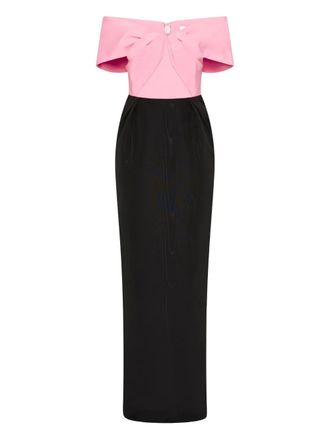 Rebecca Vallance Amaro off-shoulder maxi-jurk - Roze