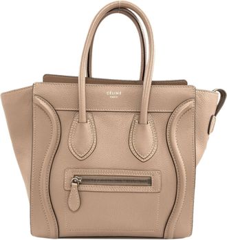 Celine Beige Leather Tote Bag (Pre-Owned)
