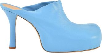 Bottega Veneta Leren Schoenen - Dames - Muiltjes - Blauw - 38 EU - Schoenen