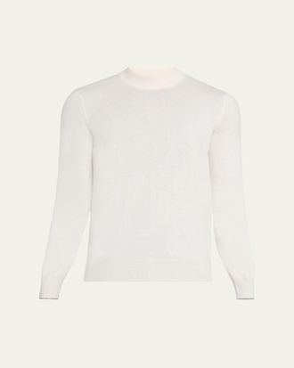 Brunello Cucinelli Mens Exclusive Ribbed Cashmere Mock Neck Sweater