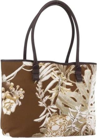 Ferragamo Pre-owned Tote Bags, female, Brown, Size: ONE SIZE Pre-owned Canvas Tote Bag