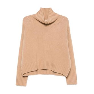 Soft Goat Jersey de cuello alto - Knitwear - Mujer - Marr&oacute;n - S
