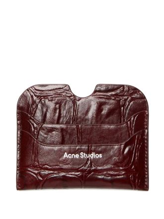 Acne Studios Portacarte con logo goffrato - Rosso