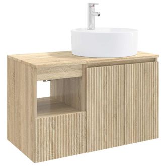 vidaXL Juego De Muebles De Ba&ntilde;o 2 Uds. Roble Sonoma Vidaxl