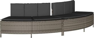 vidaXL Vidaxl Panche Vasca Idromassaggio Con Cuscini 2pz In Polyrattan