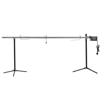 vidaXL Griglia Barbecue Automatica Con Motore In Acciaio 207x45x81cm - Vidaxl
