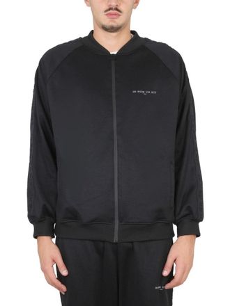 Ih Nom Uh Nit Ribbed Neck Zipper Closure Sports Jacket