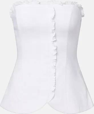 Poss&eacute; Florence ruffled linen top