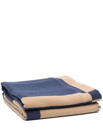Ralph Lauren Home Northam colour-block wool blanket - unisex - Wool - One Size - Blue
