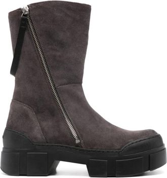 Vic Mati&eacute; Enkelboot - Dames - Enkellaarsjes - Grijs - 41 EU - Leer - Schoenen