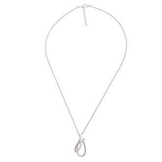 Orphelia Alverta Dames 925 Sterling Zilveren Ketting met Hanger - Zilver/Roze ZH-7232