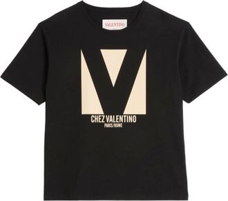 Valentino Garavani Heren, Tops, Zwart, Maat: S Katoen