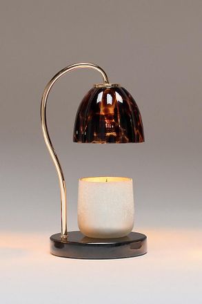 Anthropologie Scalloped Glass Candle Warmer Lamp