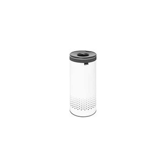 Brabantia Cestino per il bucato - Coperchio di plastica a mani libere - Sacchetto per il bucato allinterno el -- Cestino con fori di ventilazione - Fondo