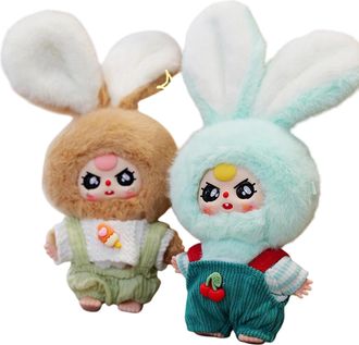 Generic Random One Baby Three Little Elf Series Animal Elements Plush Keychain, Cute Soft Stuffed Pendant, Keychain Trendy Doll Box Birthday Gifts