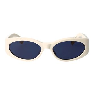 Jacquemus Sunglasses, female, White, Size: ONE SIZE Oval Sunglasses