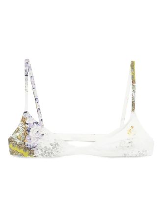 CHRISTOPHER ESBER printed bikini top - women - Polyamide/Elastane - 12 - White