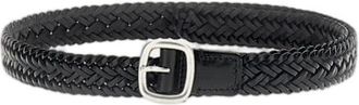 Hereu Black Braided Leather Belt