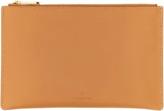 IL BISONTE Embossed Vacchetta Leather Wallet - Buff