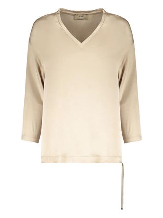 Herno Top met V-hals - Beige