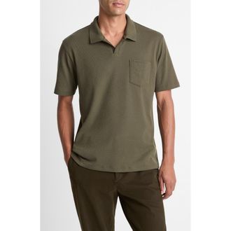 Vince Johnny Collar Polo in Driver Green at Nordstrom Rack, Size Xx-Large