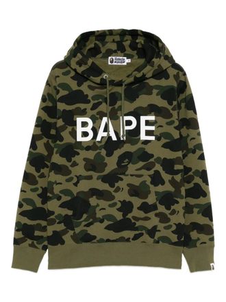 A Bathing Ape camo-print cotton hoodie - Green