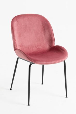 Regalos Miguel Sillas Comedor - Silla Bille Black Terciopelo - Rosa