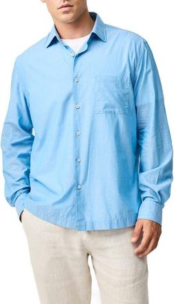 Rodd & Gunn Parsons Hill Cotton Button-Up Shirt in Sky at Nordstrom, Size Xxx-Large