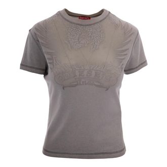 Diesel T-Ila-Aa7 - female - Diesel - T-Shirts - Gray - XS - Tops