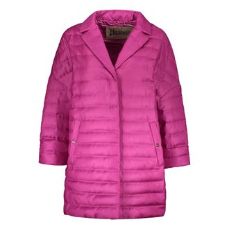 Herno Winter Jackets, female, Pink, XS, Down Jacket with Snap Button Fastening